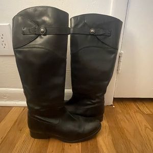 Frye 'Molly Knee High Boot' | 3476111 Black Leather Tall Riding Boot Sz 9